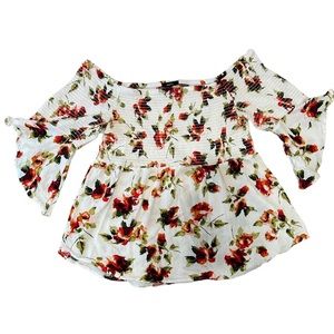 Floral off shoulder top